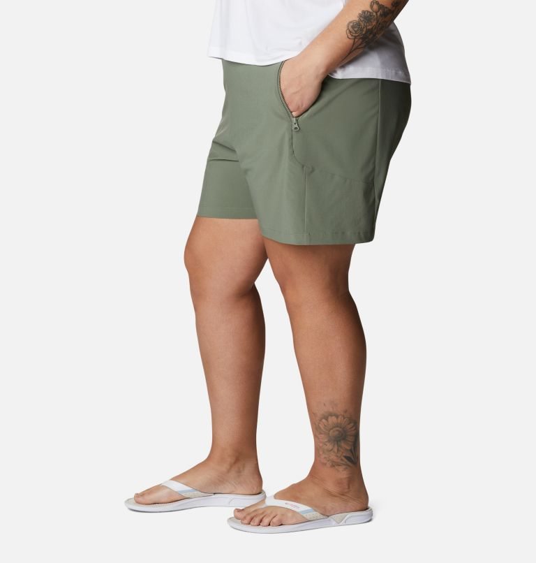 Women's Columbia PFG Tidal II Shorts Olive | Plus Size CA-X1A0L